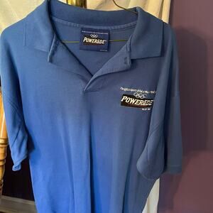POWERADE Sport Drink Logo Polo Mens Size XL Blue